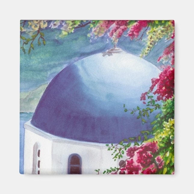 Íman ímã de domo santorini (Frente)