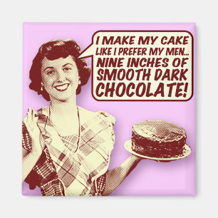 Íman Ímã de Dona de Casa Retrô - Nove Polegadas de Choc