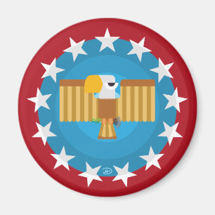 Íman Ímã de Eagle da liberdade (vermelho) -