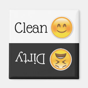 Íman Ímã de Emoji de Máquina de Lavar Louça Limpa/Suja