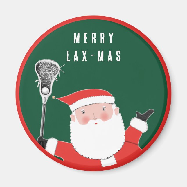 Íman Ímã de Enfeites de Natal para Lacrosse (Frente)