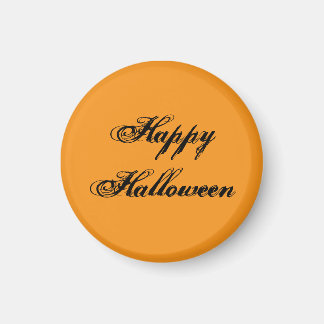 Íman Ímã de Escrita à Mão Feliz Halloween (Laranja e Pr