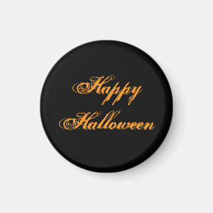 Íman Ímã de Escrita à Mão Feliz Halloween (Preto e Lara
