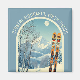 Íman Ímã de esqui Crystal Mountain Washington