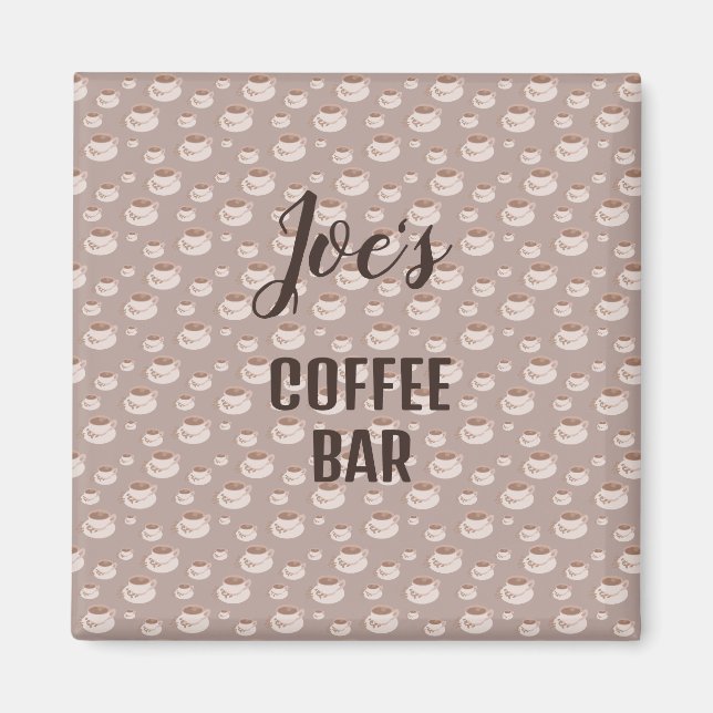 Íman Ímã de Estação de Café Personalizada (Frente)