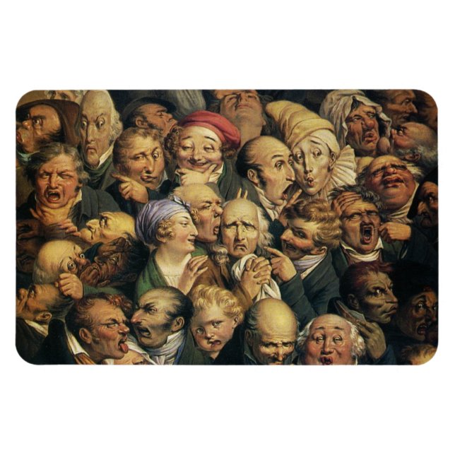Íman ímã de expressões de Daumier (Horizontal)