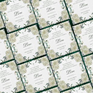 Íman Ímã de Favor de Casamento Floral Cristão Megan Whi