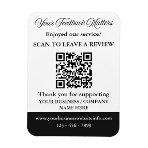 Íman Ímã de Feedback Personalizado para Pequenas Empres