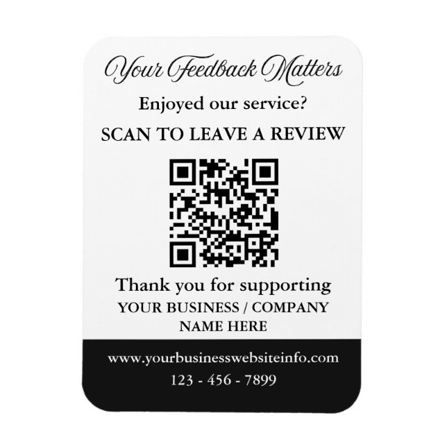 Íman Ímã de Feedback Personalizado para Pequenas Empres (Vertical)