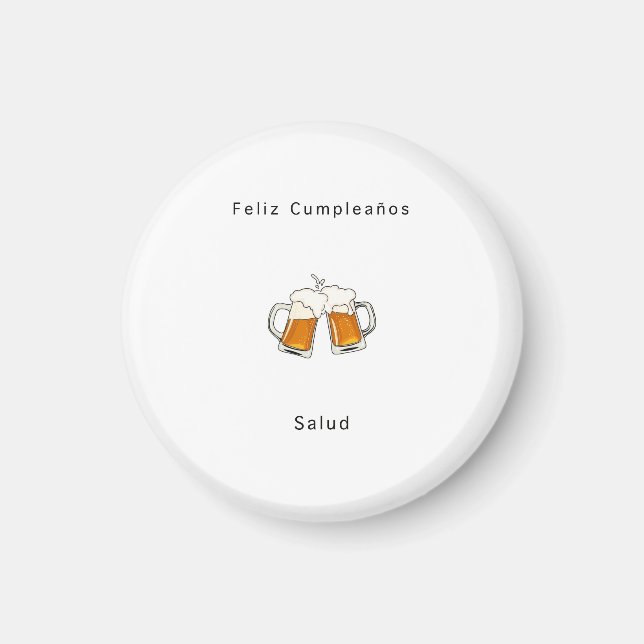 Íman Ímã de feliz aniversário, presente de aniversário  (Frente)