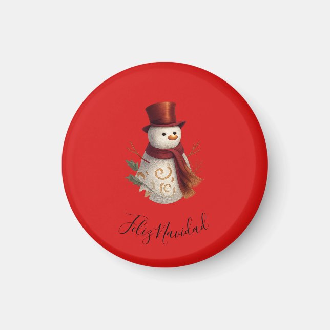 Íman Ímã de Feliz Natal - Feliz Navidad (Frente)