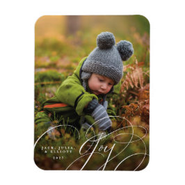 Íman Ímã de Férias de Foto Feliz com Letra Alegre