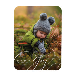 Íman Ímã de Férias de Foto Feliz com Letra Alegre