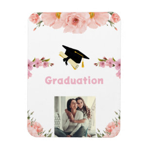 Íman Ímã de Festa de Formatura Floral para Fotos