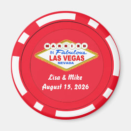 Íman Ímã de Ficha de Poker Casado em Las Vegas
