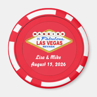 Íman Ímã de Ficha de Poker Casado em Las Vegas
