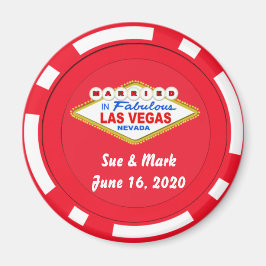 Íman Ímã de Ficha de Poker Casado em Las Vegas