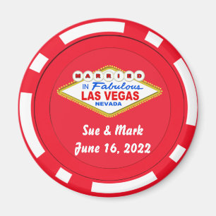 Íman Ímã de Ficha de Poker Casado em Las Vegas 2022