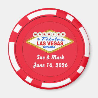 Íman Ímã de Ficha de Poker Casado em Las Vegas 2026