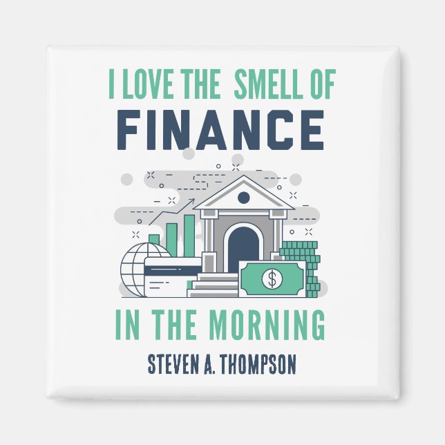 Íman Ímã de Finanças Engraçado Personalizado (Frente)