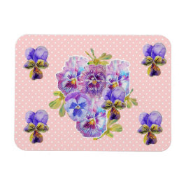Íman Ímã de Flor de Pansy Rosa Shabby Chic