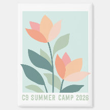 Ímã de Flor do Acampamento de Verão C9 2026