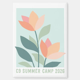 Íman Ímã de Flor do Acampamento de Verão C9 2026