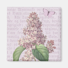 Íman Ímã de flor lilás vintage floral roxo