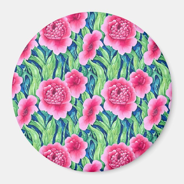 Íman Ímã de Floral em Aquarela (Frente)