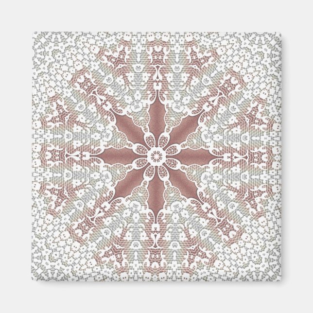 Íman Ímã de Flores de Renda Elegante (Frente)