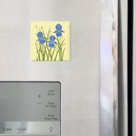 Íman Ímã de Flores Íris Azuis