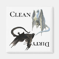 Ímã de Fogão Dragon Limpo Sujo