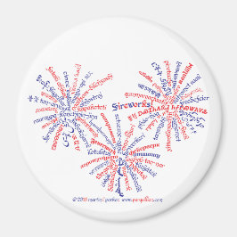 Íman Ímã de Fogos de Artifício Totalmente Americano
