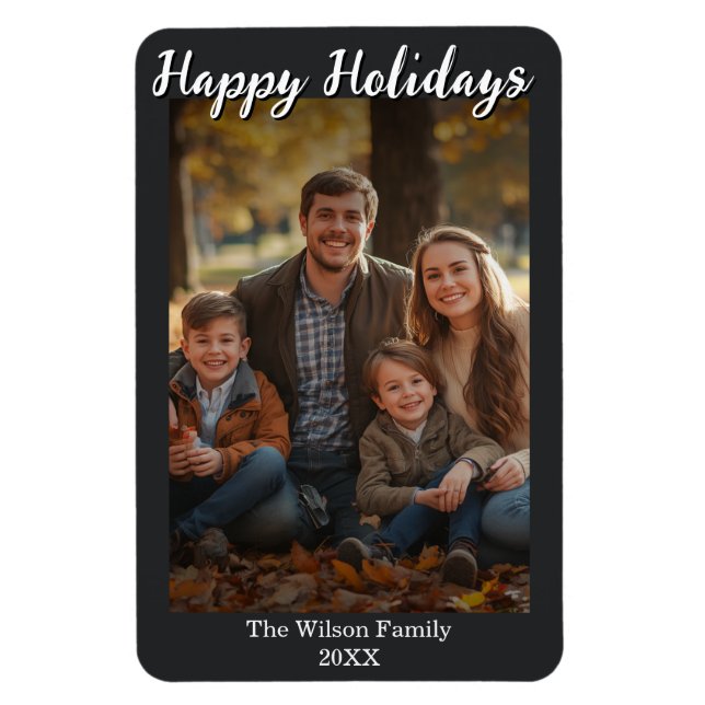 Íman Ímã de Foto com Foto e Texto Personalizados (Vertical)