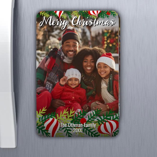 Íman Ímã de Foto com Foto e Texto Personalizados (Photo Magnet with Custom Photo and Text)
