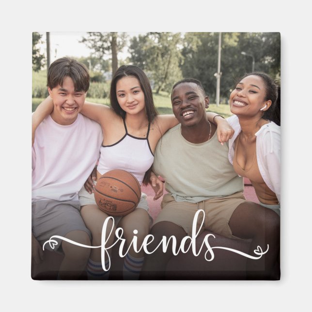 Íman Ímã de Foto com Letra de Amigos (Frente)