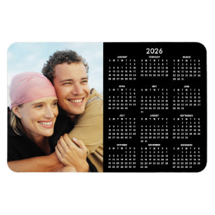 Íman Ímã de Foto de Calendário Moderno 2026