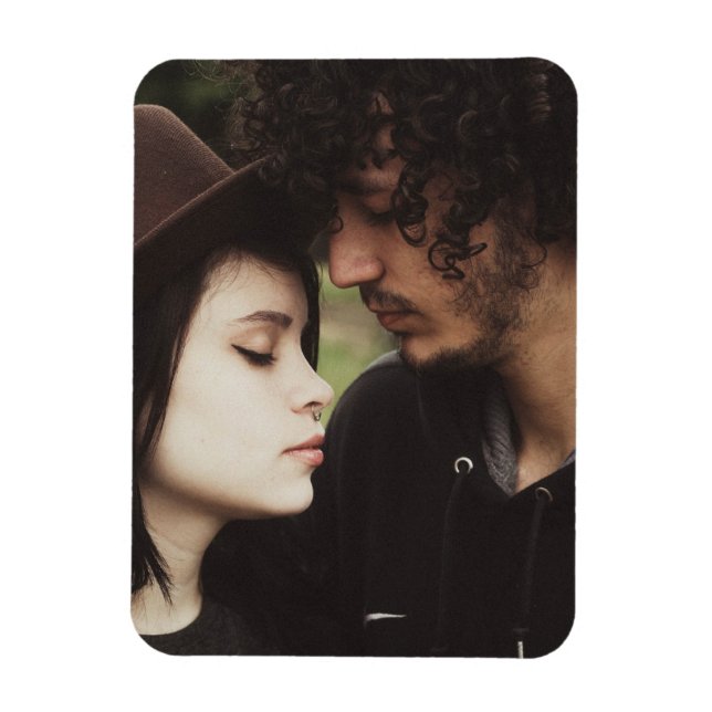 Íman Ímã de Foto de Casal Romântico Fofo (Vertical)