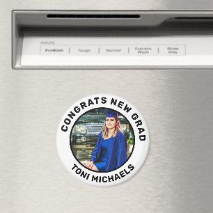 Íman Ímã de Foto de Graduação - Nome Personalizado Ano 