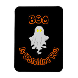 Íman Ímã de Foto de Halloween | O Boo Está Te Observand