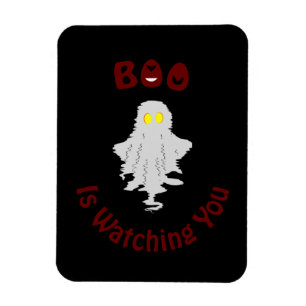 Íman Ímã de Foto de Halloween O Boo Está Te Observand