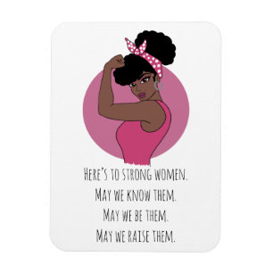 Íman Ímã de Foto de Mulheres Negras Fortes