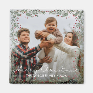 Íman Ímã de Foto de Natal Feliz