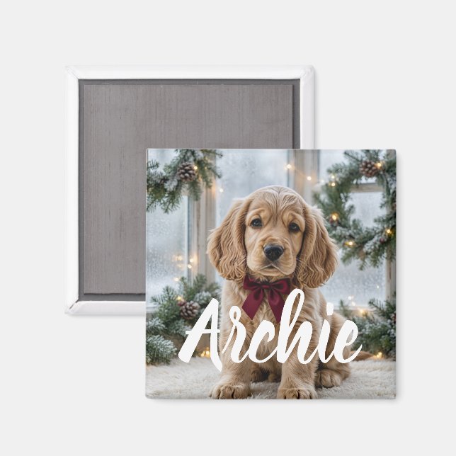 Íman Ímã de foto de Natal personalizado (Front/Back)