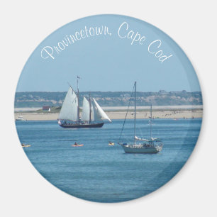 Íman Ímã de Foto de Sailboat Oceano Cape Cod Provinceto