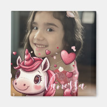 Ímã de Foto de Unicórnio para o Dia dos Namorados