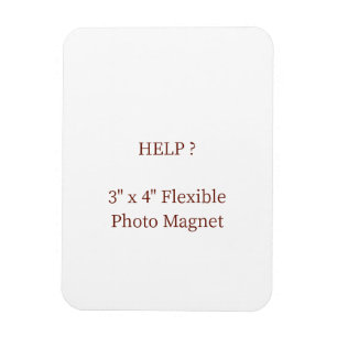 Íman Ímã de Foto Flexível 3" x 4"