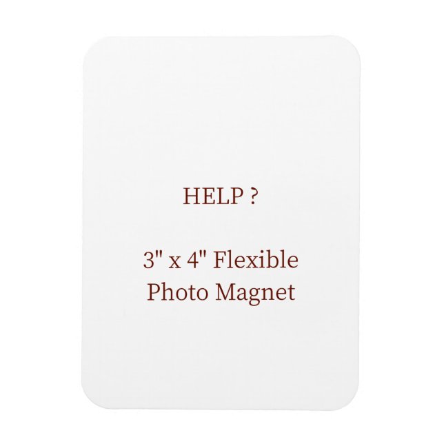 Íman Ímã de Foto Flexível 3" x 4" (Vertical)