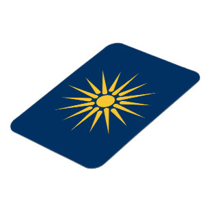 Íman Ímã de foto flexível com a bandeira da Macedônia