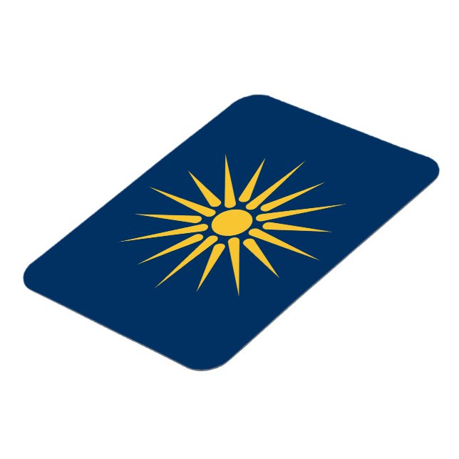 Íman Ímã de foto flexível com a bandeira da Macedônia (Left Side)